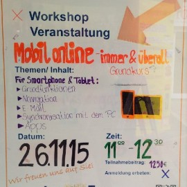 Mobil online-Workshop am 26.11 Mobil online-Workshop am 26.11